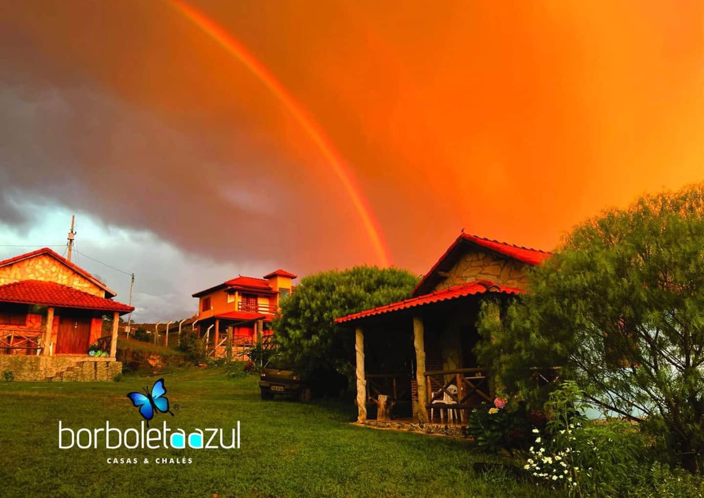 Vista externa da Borboleta Azul no Vale das Borboletas